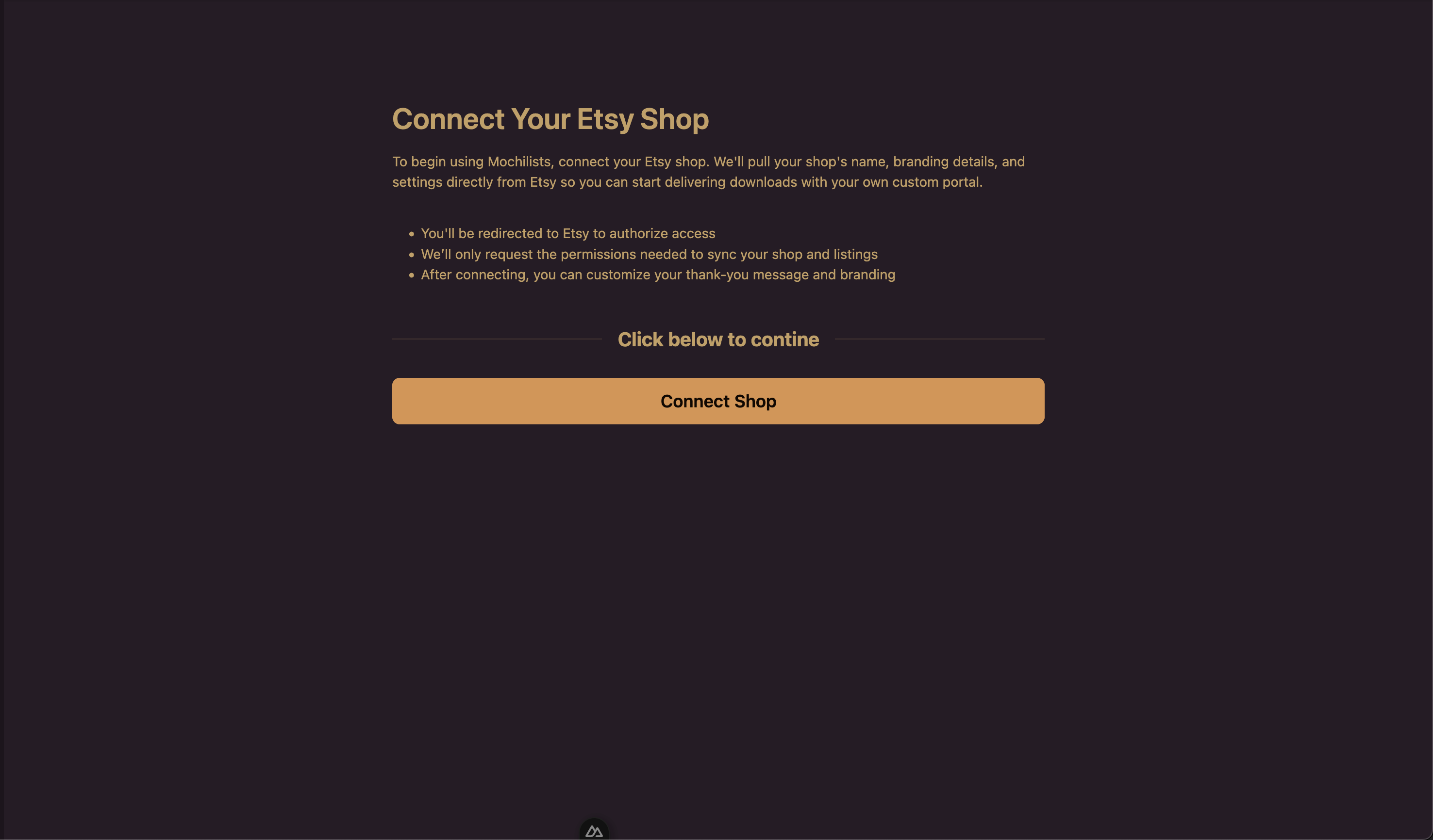 Screenshot of Connect Shop Page